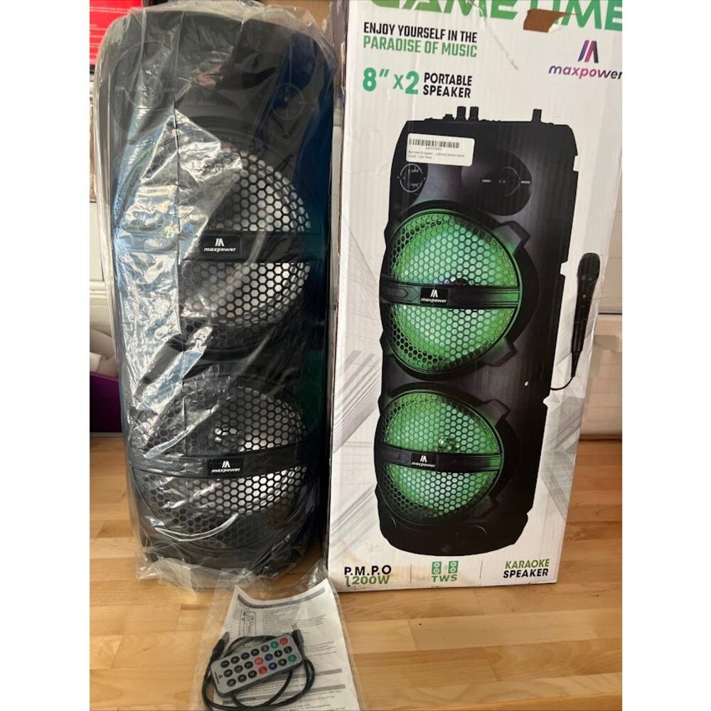 Maxpower Game Time Portable Bluetooth Karaoke Speaker